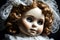 Haunted doll with big eyes. paranormal photography