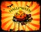 Haunted halloween pumpkin vector