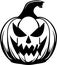 Haunted Harvest: Trendy Halloween Pumpkin Vector