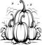 Haunted Harvest: Trendy Halloween Pumpkin Vector