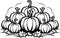 Haunted Harvest: Trendy Halloween Pumpkin Vector