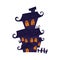 Haunted house halloween vector illustration.