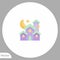 Haunted house vector icon sign symbol