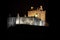 Haunted mystic eerie Eilean Donan Castle in Scotland at night