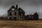 Haunted old house in Icelandic country side