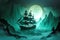 A haunted pirate ship sailing on a mysterious and foggy sea Ghostly ship