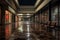 Haunting Stillness Engulfs Abandoned Night-Lit Shopping Mall