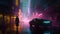 The Haunting World of Blade Runner, Neon City Retro Modern Virtual Reality Sci Fi Futuristic. Generative AI