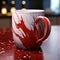 Hauntingly Beautiful Red Coffee Mug With Unreal Engine Rendered Details