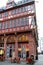 Haus zur Goldenen Waage, medieval half-timbered house in the old town, Frankfurt, Germany