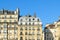 Hausmannian Buildings on Ile Saint Louis , Europe, France, Ile de France, Paris, in summer on a sunny day