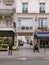 The haussmanian building and the passage, iconic architectural style in Paris, France