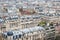 haussmanian buildings roofs in the city of Paris, France