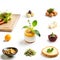 haute cuisine elements on white background