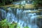 hauy mae kamin water falls in deep forest national park kanchanaburiy thailand