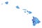 Havaii Islands Map Collage of Pixels
