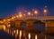 Havana bridge in Kiev at night.