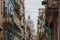 Havana, Cuba - 09 January, 2017: view of the central streets of Havana, Cuba. many buildings and historical places