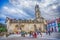 HAVANA, CUBA - DEC 4, 2015: Tourists at the San Francisco de Asis (Saint Francis of Assisi) Basilica and Monastery, built between