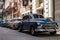 Havana, Cuba-March, 31, 2017 -Four Classic American cars on Cuba