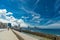 HAVANA, CUBA - OCTOBER 20, 2017: Havana Malecon Street with Caribbean Sea Coastline and Architecture.