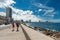 HAVANA, CUBA - OCTOBER 20, 2017: Havana Malecon Street with Caribbean Sea Coastline and Architecture.