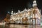 HAVANA, CUBA - OCTOBER 24, 2017: Grand Theatre of Havana in Cuba. Capitol in Background. Late Night Photo.