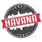 Havana Cuba Round Travel Stamp Icon Skyline City Design Seal Badge Illustration Clipart.