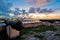 Havana skyline from el Morro Fortress at dusk