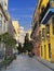 Havana street with colorful buildings