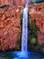 Havasupai Falls Hike Landscape, pools, blue water, geological formation rock walls