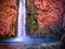 Havasupai Falls, pools, blue water, geological formation rock walls