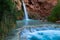 Havasupai Waterfalls in Arizona.