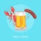 Have Beer Vector Illustration of Glass Alcohol