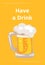 Have a Drink Picture Shown on Vector Illustration