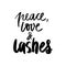 Have a fabulash weekend. Vector Hand sketched Lashes quote.