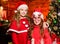 Have fun. Be Jolly and make good cheer for Christmas comes but once a year. Cute girls sisters friends celebrate