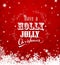 `Have a holly jolly Christmas` with lots of snowflakes