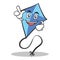 Have an idea blue kite character cartoon