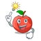 Have an idea fruit of nectarine isolated on mascot