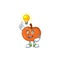 Have an idea fruit tangerine cartoon character with mascot