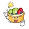 Have an idea fruit tart mascot cartoon