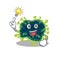 Have an idea gesture of beta coronavirus mascot character design