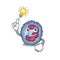 Have an idea gesture of neutrophil cell cartoon character design