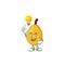 Have an idea loquat tropical fruit in cartoon mascot style