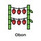 Have a look at this creatively crafted icon of Obon festival, Obon event celebration