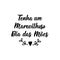 Have a Wonderful Mother`s Day in Portuguese. Lettering. Ink illustration. Modern brush calligraphy. Dia das Maes