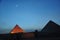 Have you ever seen a pyramid at night?  Magnificent grandeur and makes you feel emperor