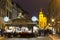 Havel squares Christmas markets in Prague with people shopping there at night