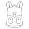 Haversack icon, outline style